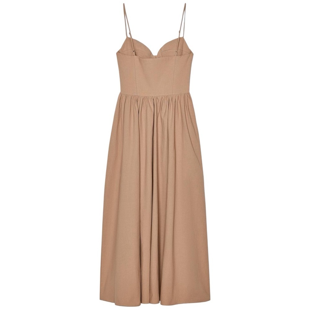 NEW Zara Midi Strappy Dress Empire Waist Old Money Garden Party Size‎ XS - Picture 7 of 15